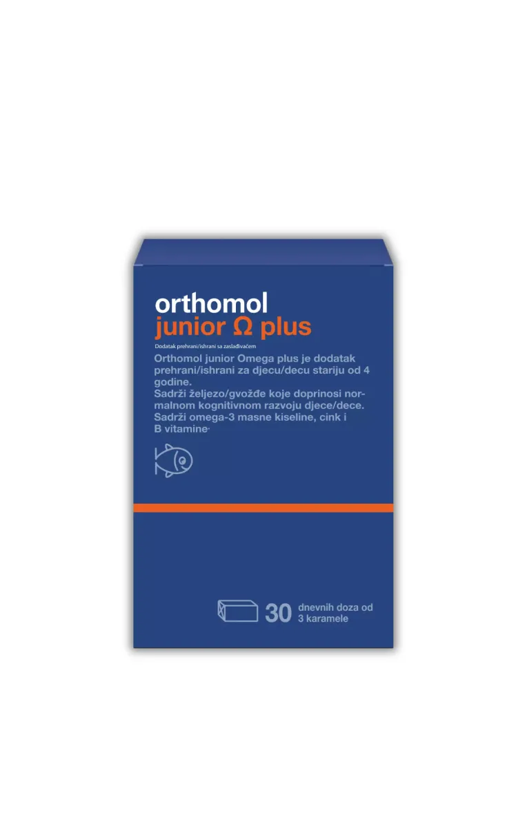 Orthomol Junior Omega Plus 90 karamela 30 dnevnih doza, Za pravilan razvoj