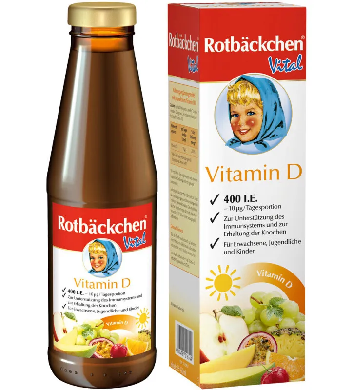 (OUTLET PONUDA ROK 7/2026) ROTBACKCHEN VITAL SOK SA VITAMINOM D 400 I.E. 450ml, ZA DJECU OD 4 GODINE I ODRASLE