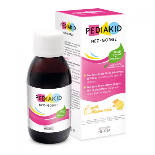 PEDIAKID Nos/Grlo Sirup protiv prehlade 125ml, Pomaže u čišćenju i umirivanju disajnih puteva kod djece