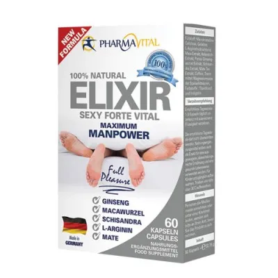 Pharmavital Elixir Sexy Forte Vital kapsule a60, Doprinosi da muškarac bude vitalan u svim životnim situacijama