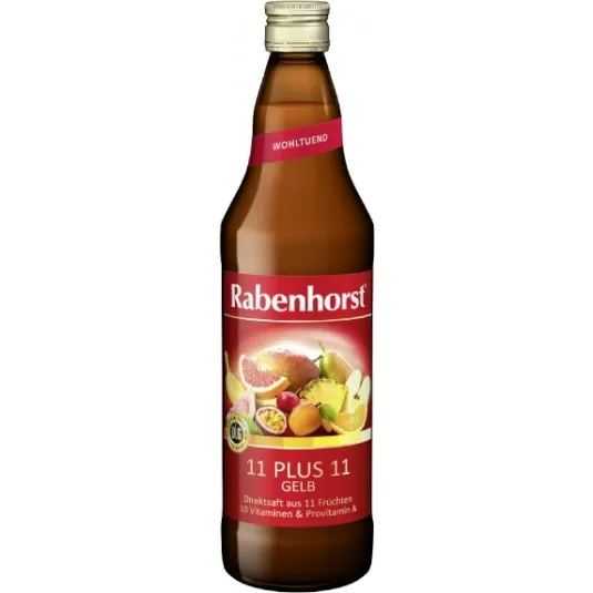 RABENHORST 11+11 MULTIVITAMINSKI SOK (GELB) 750ml, Mutni voćni sok koji je proizveden od 100% soka i pulpe