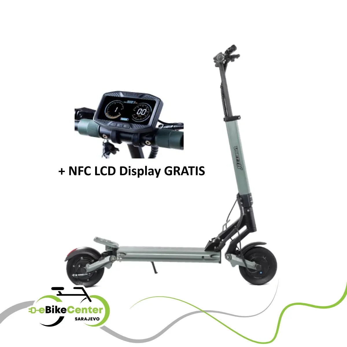 VSETT 8+ Električni romobil 2 x 600W