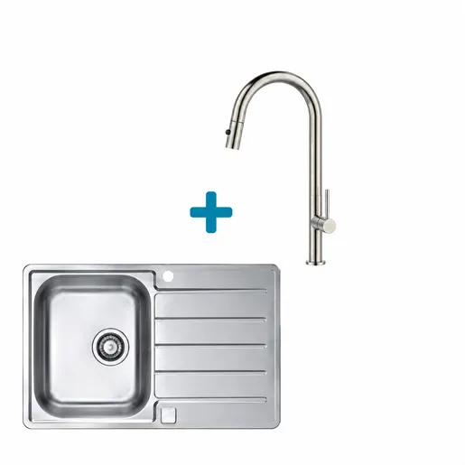 Alveus set: sudoper LINE MAX 80 i česma Nova-PS – inox