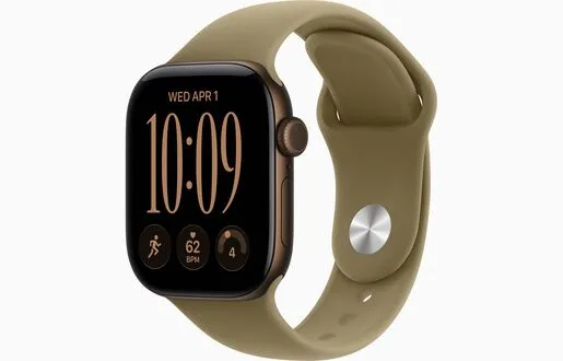Apple Watch S12 GPS 42mm Dark Bronze Aluminium Case with Olive Sport Band - M/L