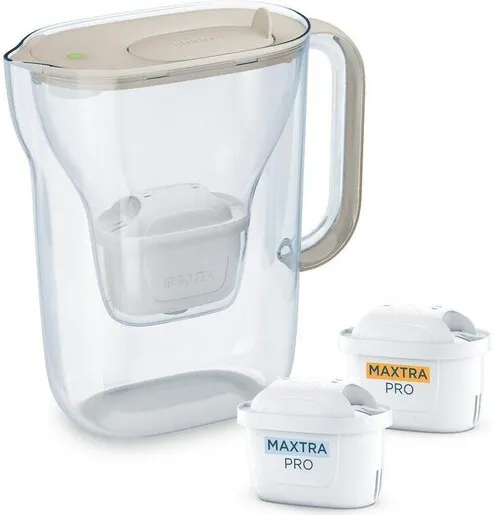 Brita Style Essential bokal za filtriranje vode 2,4 l bež + 2 GRATIS filtera