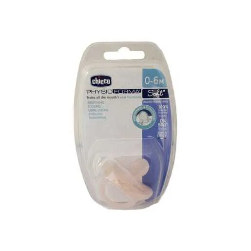 Chicco Duda varalica Physio Soft, silikon, 0-6m, ružičasta