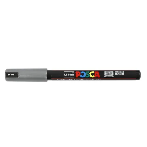 Flomaster marker Uni PC-1M Posca srebreni