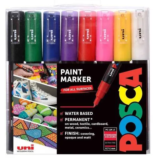 Flomasteri markeri Uni PC-1m Posca 8/1 osn.boje