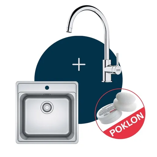Franke Set Bell BCX 610-51 sudoper + LINA J česma