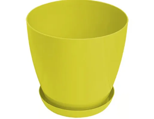 Gardino saksija LUX 14 cm sa podmetačem, zelena
