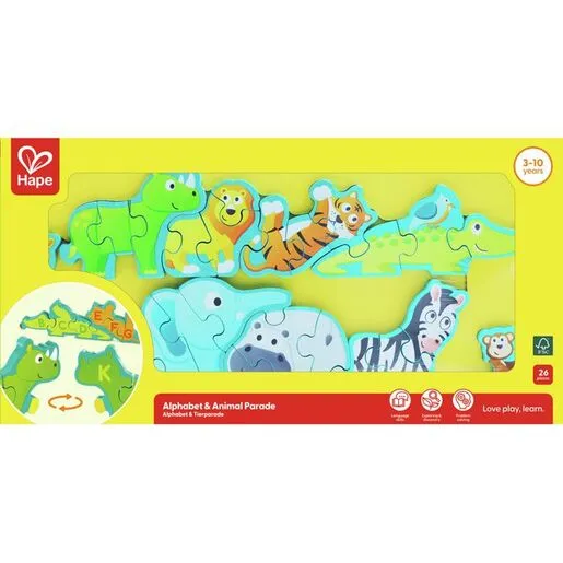 Hape drvena slagalica Abeceda i životinje