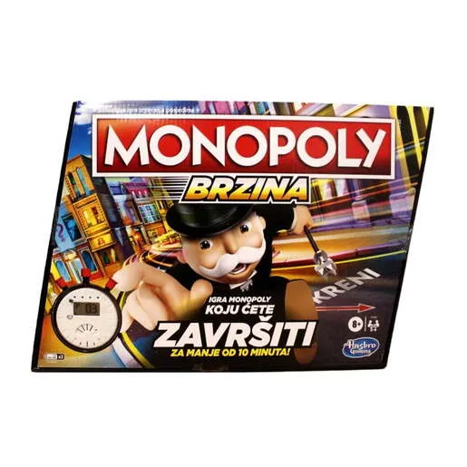 Hasbro Gaming monopol speed društvena igra E7033C