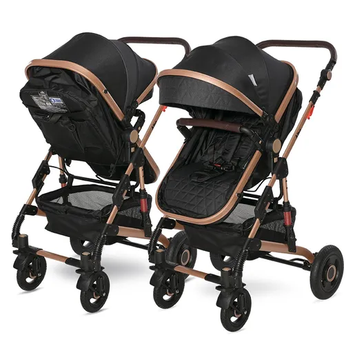 LORELLI dječja kolica 2u1 Alba Premium Pearl Black