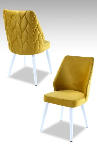 Mymassa stolica Puffy / žuta / 4 komada