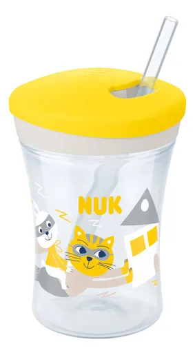 NUK Evolution Action Cup čaša sa slamkom, 230 ml, 12+ mj., žuta