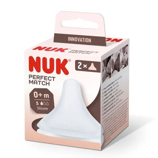 NUK Perfect Match silikonski sisač, 2 komada, 0+ mj.