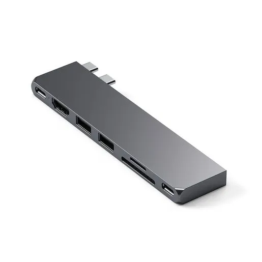 Satechi docking station PRO HUB SLIM, USB-C, sivi