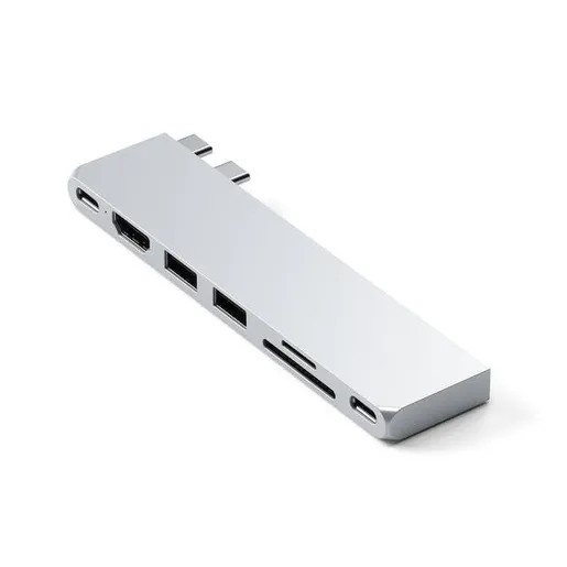 Satechi docking station PRO HUB SLIM, USB-C, srebrni