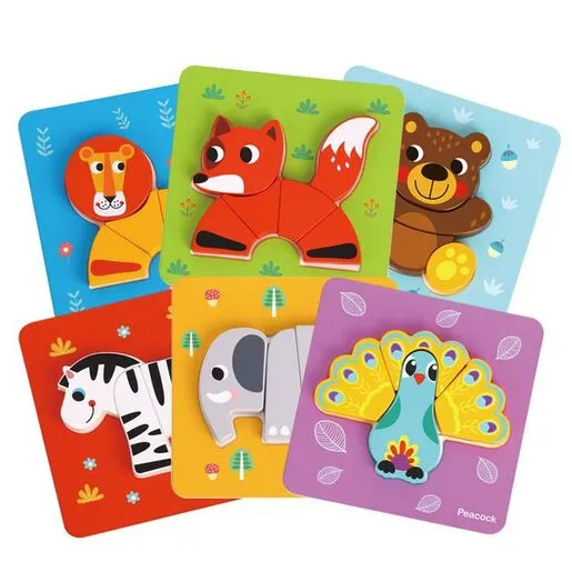 Tooky Toy dječije puzzle Životinje 6u1