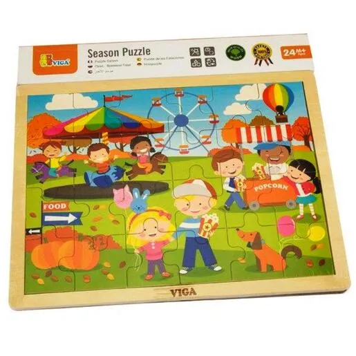 Viga 51271 Drvene puzzle Jesen-24 Kom