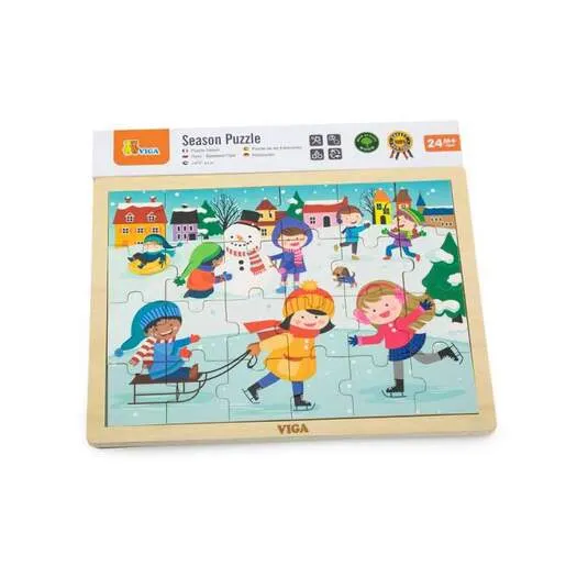 Viga 51272 Drvene puzzle Zima-24 Kom