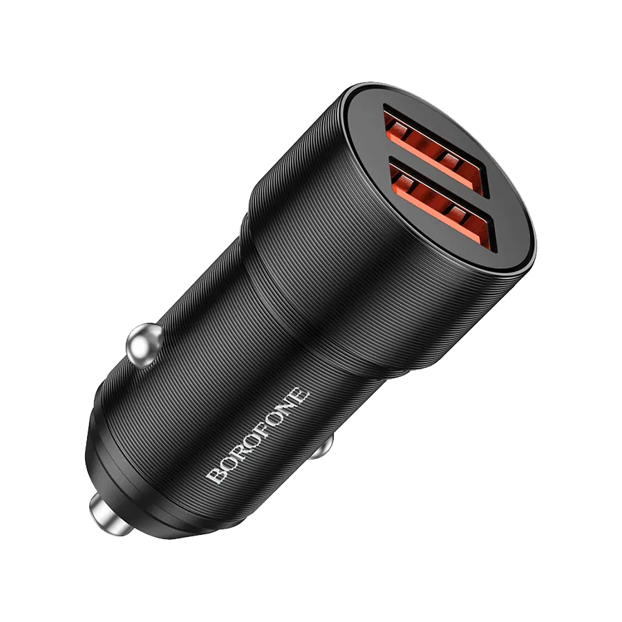 Auto Punjač USB BOROFONE BZ19B Wisdom 36W dual port QC3.0 2xUSB car black
