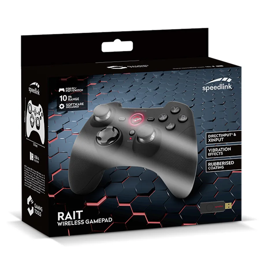 Game Pad SPEEDLINK RAIT Gamepad – Wireless – for PC/PS3/Switch SL-650110-BK