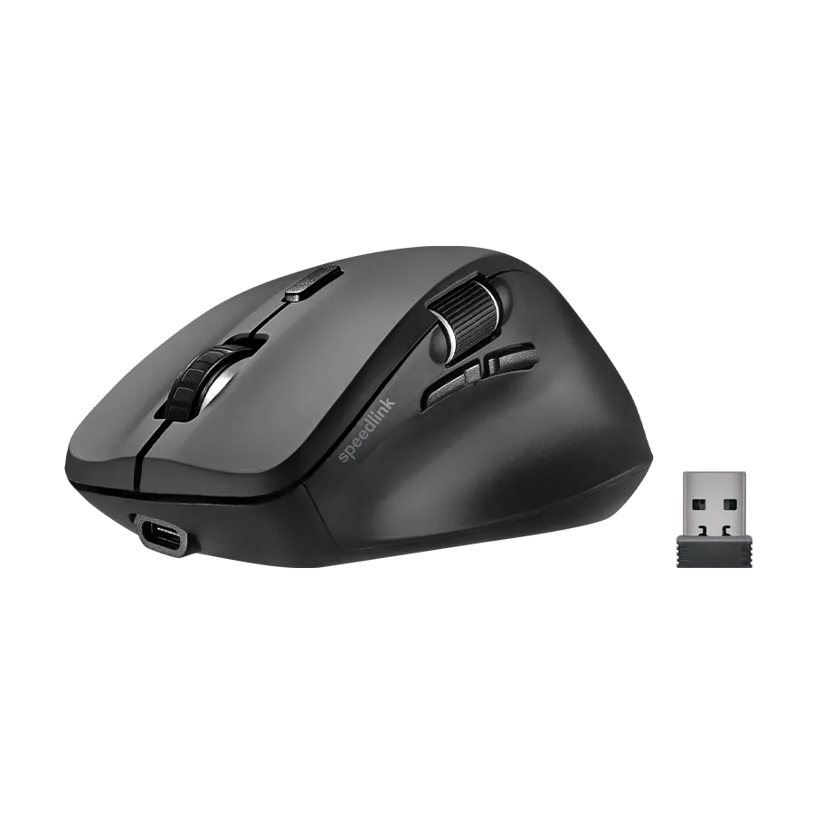 Miš SPEEDLINK LIBERA Rechargeable, wireless + bluetooth, Silent, rubber-black, SL-630021-RRBK