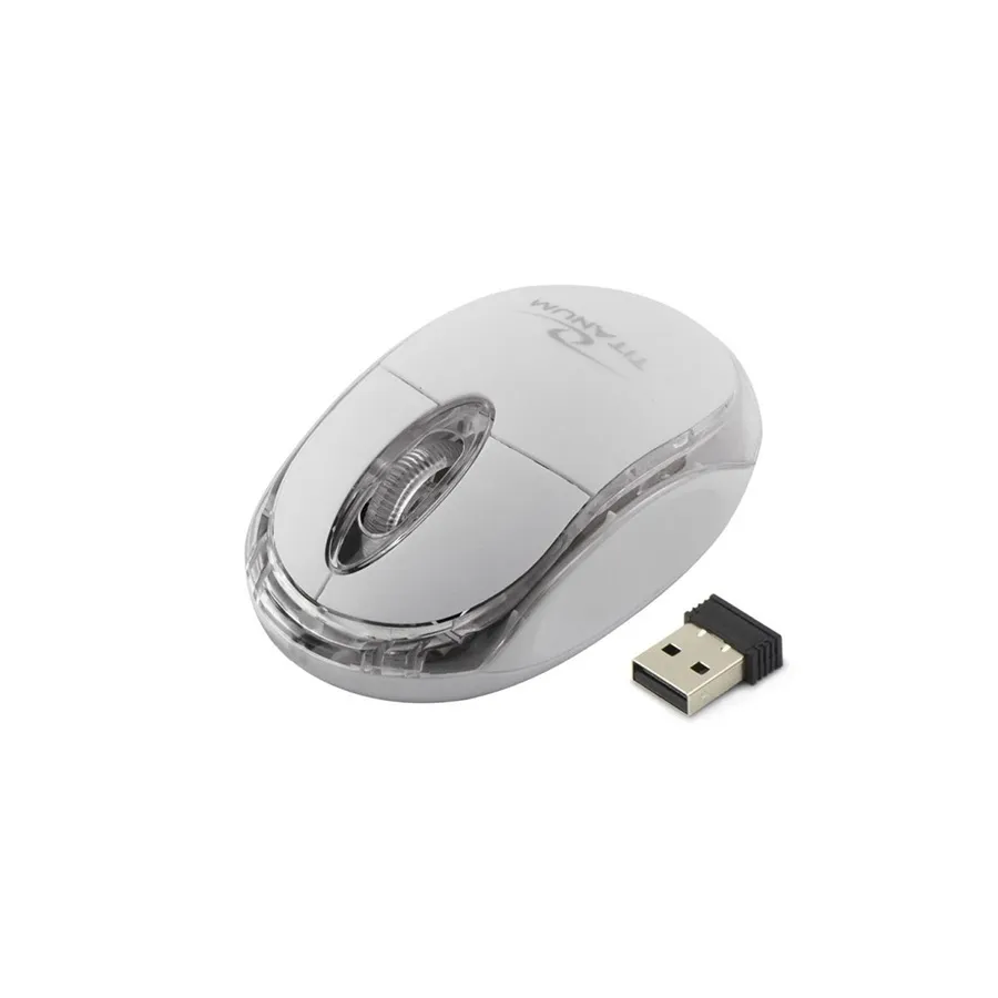 Miš wireless TITANUM 3D CONDOR, optical, white, 1000 dpi, TM120W