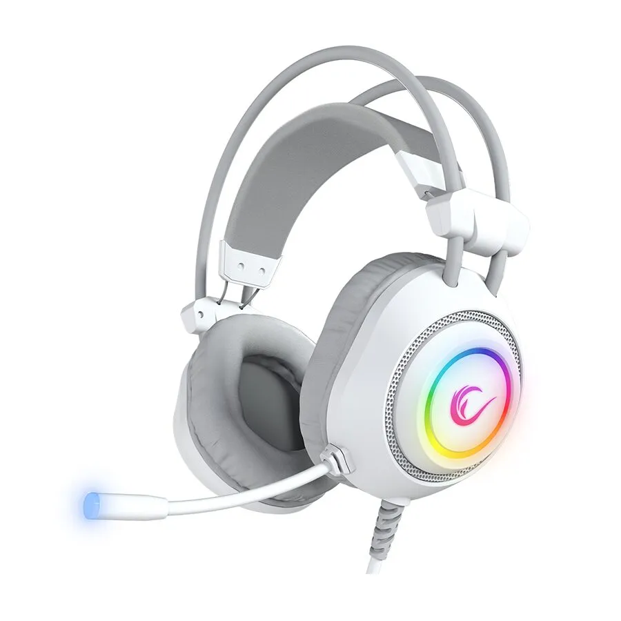 Slušalice sa mikrofonom gaming RAMPAGE RM-K19 RAGING PLUS White USB 7.1 Surround RGB LED Gaming Headset with Microphone, 40176