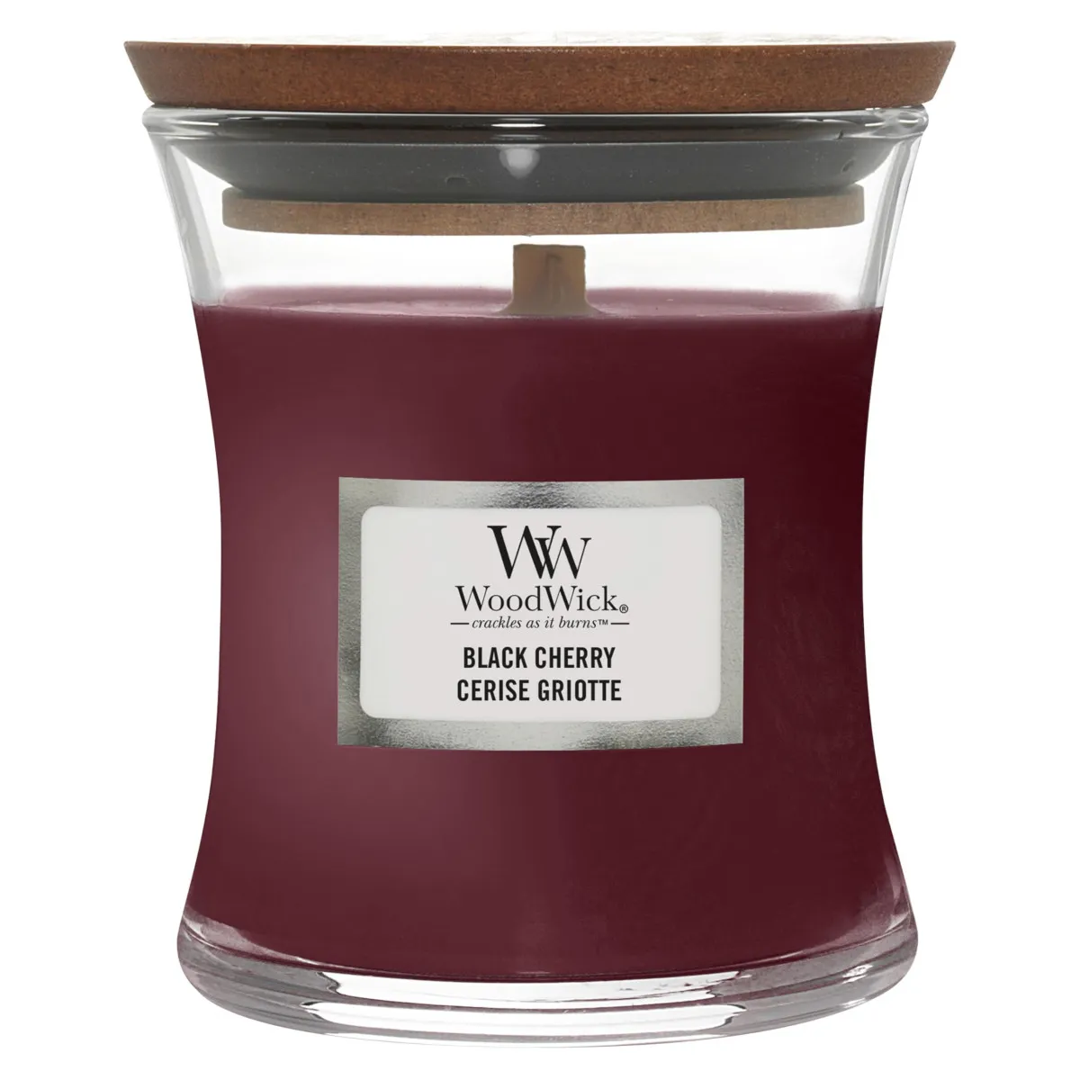 Svijeća WoodWick Black Cherry Cerise Griotte