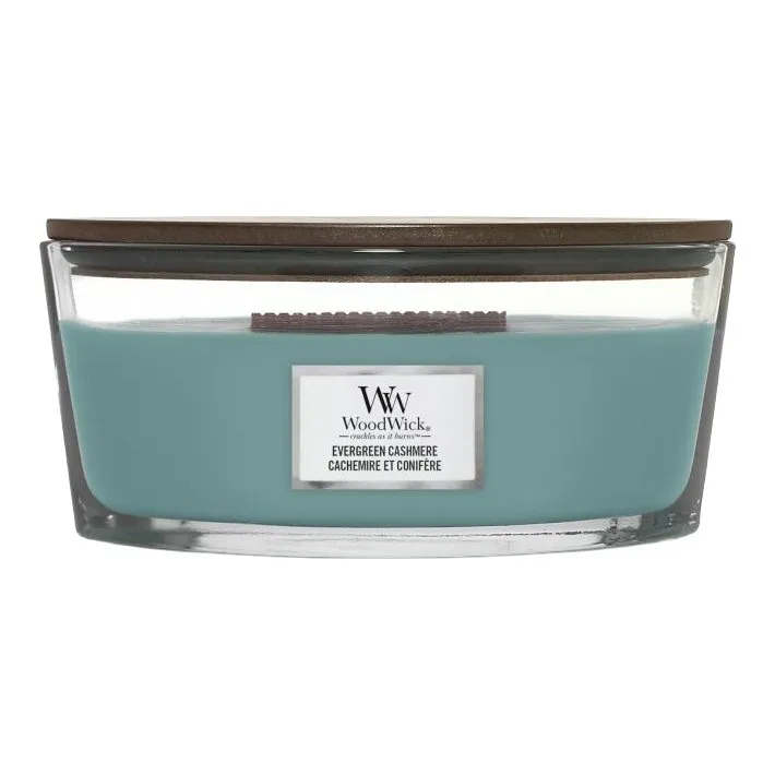 Svijeća WoodWick Classic Evergreen Cashmere (do 80 sati)