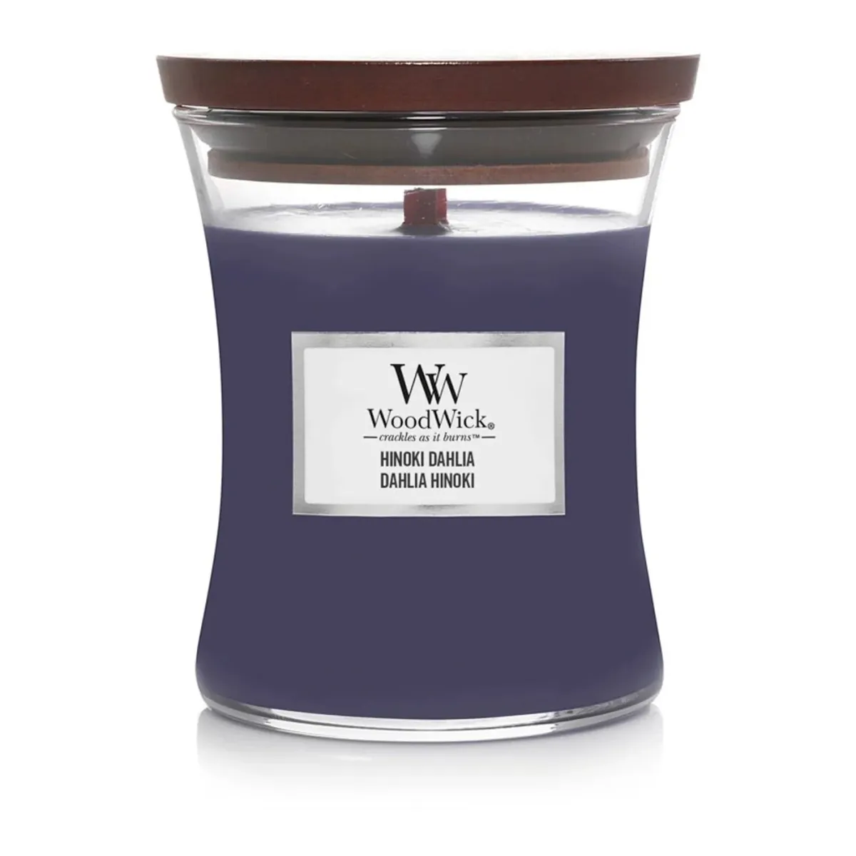Svijeća WoodWick Hinoki Dahlia (do 100 sati)