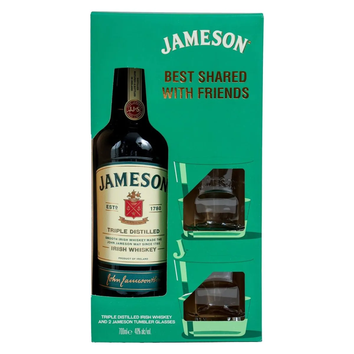 Whiskey Jameson 0,7L +2 čaše