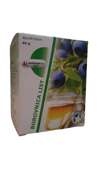 Čaj borovnica list 40 g – Medimpex