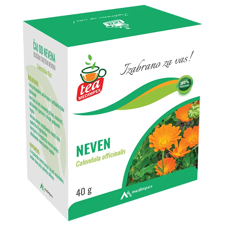 Čaj neven 40 g – Medimpex