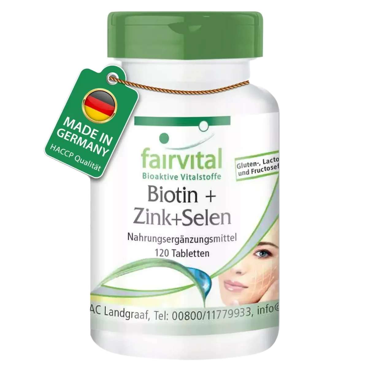 Biotin + Cink + Selen tablete, a 120 tbl – Fairvital
