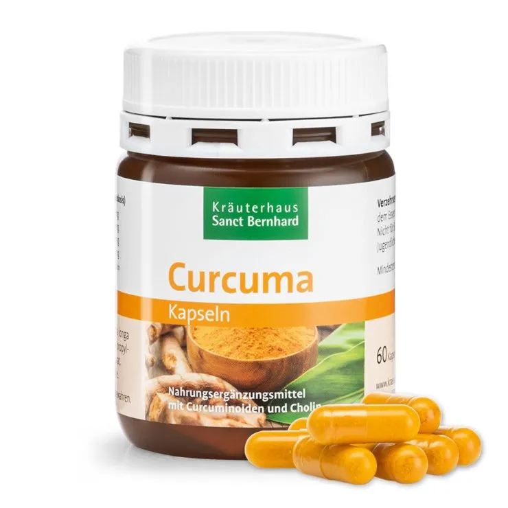 Kurkuma kapsule 340 mg, 60 cps – Sanct Bernhard