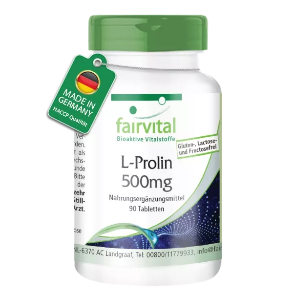 L-Prolin 500 mg – 90 tableta- Fairvital