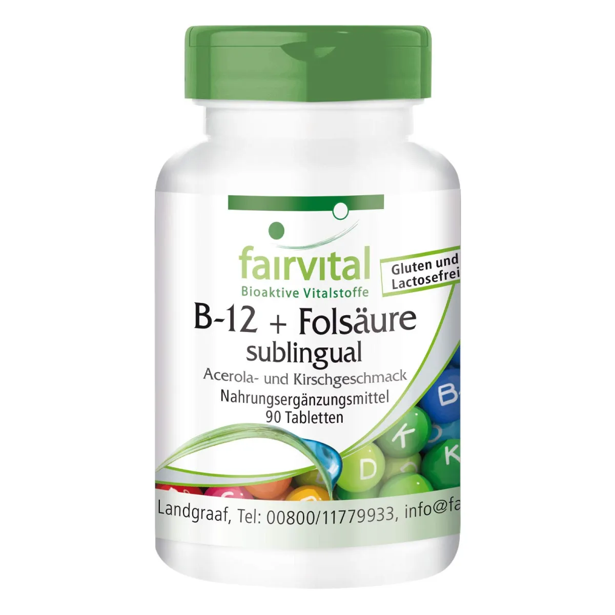 Vitamin B12 + folna kiselina rapid sublingvalne tablete, a 90 SL – Fairvital