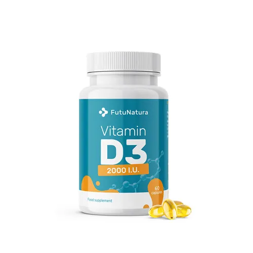 Vitamin D3, 2000 IU, 60 KAPSULA