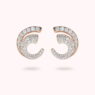 Bronzallure spiralne naušnice s pavé cirkonima