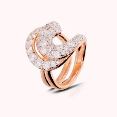 Bronzallure spiralni prsten sa Pavé cirkonima