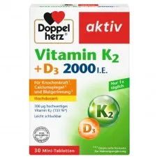 DOPPEL HERZ Aktiv Vitamin K2 + D3 2000 I.E. A30