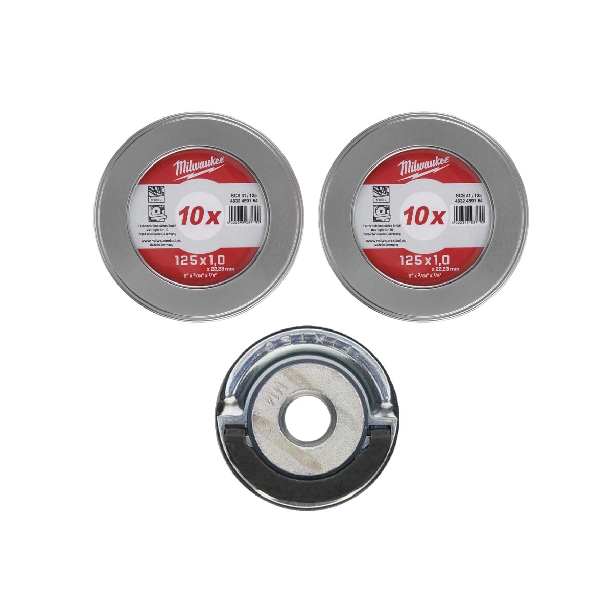 Milwaukee 20-dijelni set reznih ploča 125x 1.0 mm + FIXTEC matica