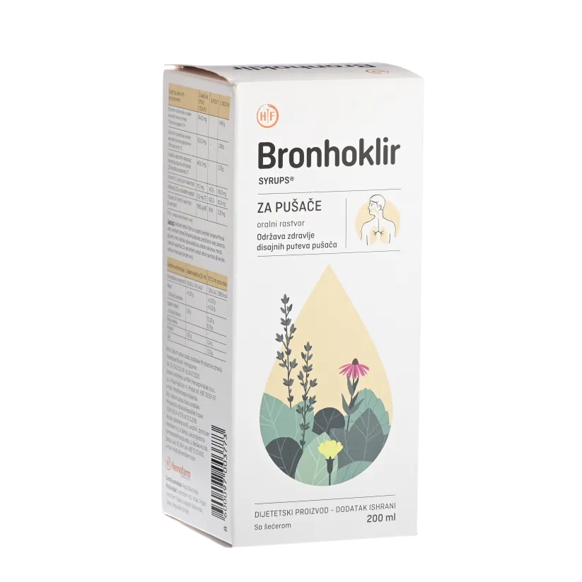 BRONHOKLIR SIRUP ZA PUŠAČE 200ml