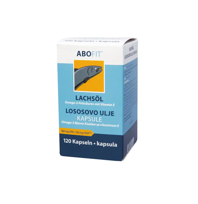 AboFit lososovo ulje kapsule omega 3 + vitamin E a120