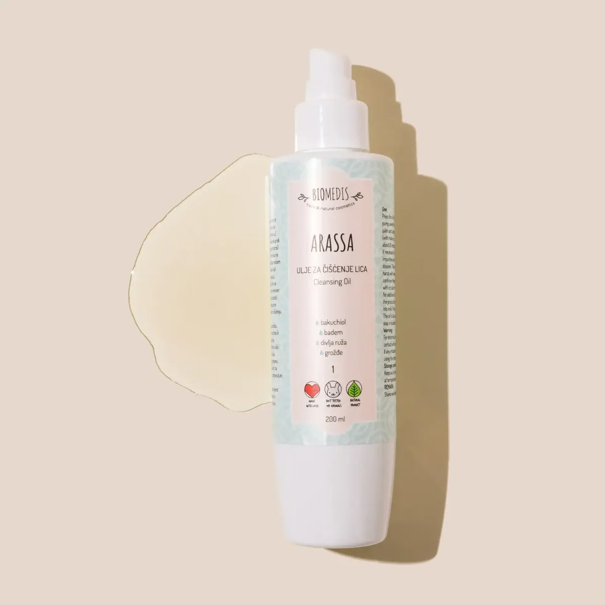 Biomedis ARASSA ulje za čišćenje lica 200 ml