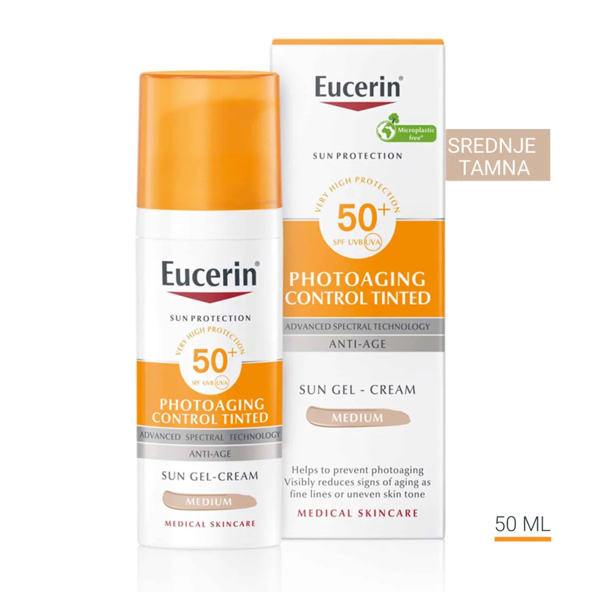 Eucerin Sun Photoaging Control tonirana krema SPF50+ Medium – tamna 50 ml