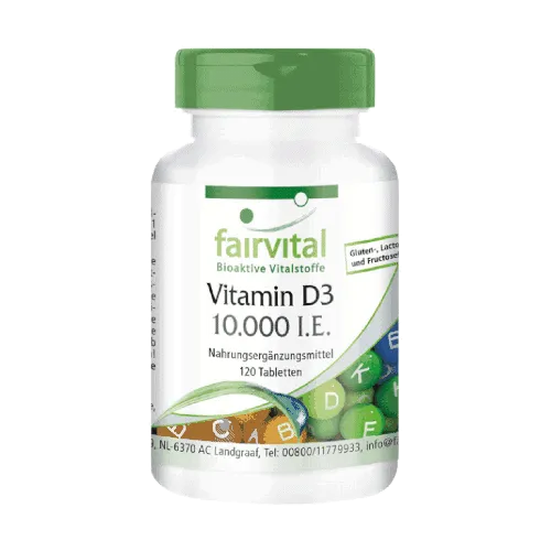 Fairvital Vitamin D3 10 000 IU tablete a120